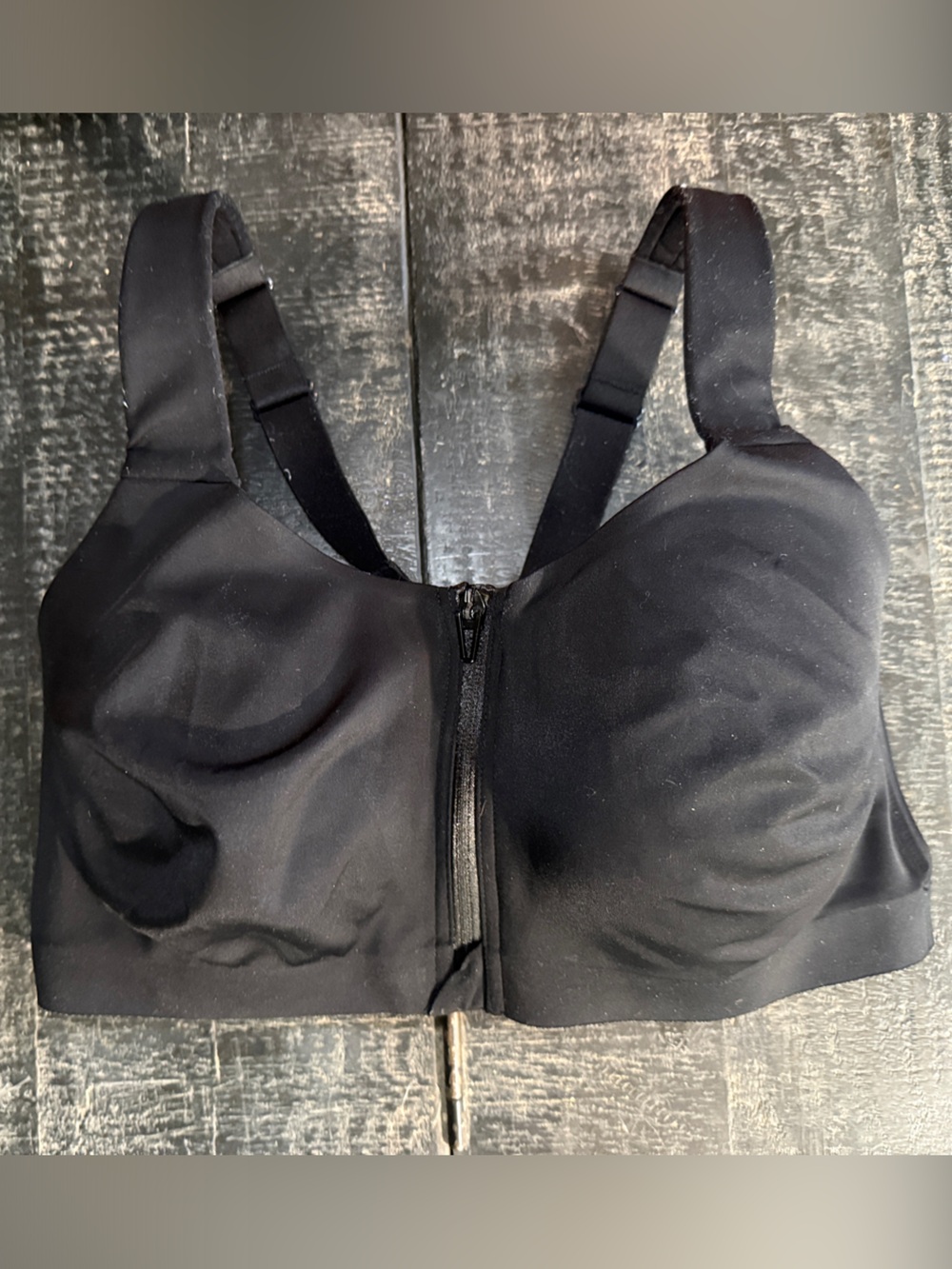 Victoria's Secret Black Front Zip Sports Bra